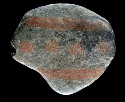 Prehistory: painted pebble from the time of the Azilian by Prehistoric Prehistoric