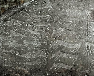 Prehistory, Rock Art: Grave Rock of Representations of Daggers and Oxen by Prehistoric Prehistoric