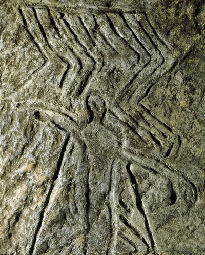 Prehistory: Petroglyph of a Human Figure by Prehistoric Prehistoric