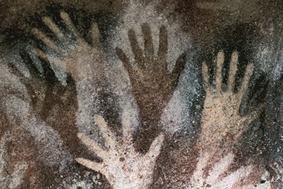 Rock Art of Prehistory: Cave with Trace of Hands. Neolithic Period, Cave of the Hands, Argentina, Santa Cruz by Prehistoric Prehistoric