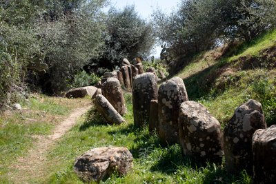 The archeological site of Cromlech M Zora, in Sidi El Yamani (Morocco). Neolithic burial mound (2000 BC), surrounded by 167 monoliths by Prehistoric Prehistoric