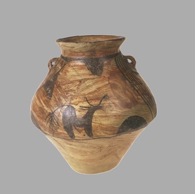 Amphora with Zoomorphic Painting by Prehistoric Russian Culture