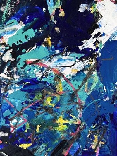 Vibrant Blue Abstract Texture by Preston Harmon