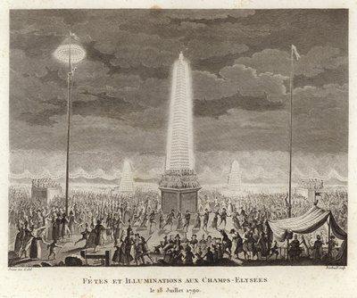 Festival and Illuminations in the Champs-Elysees in Paris by Prieur