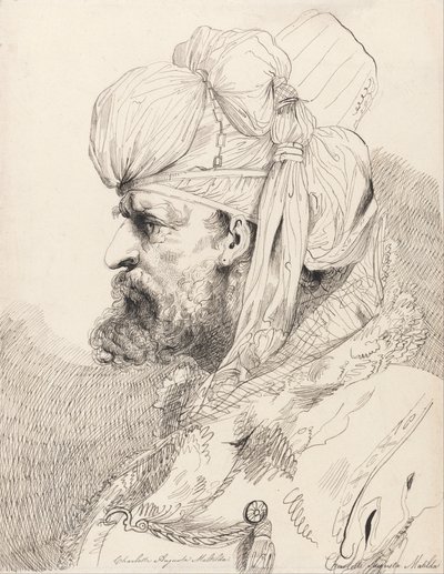 Head of an Aga of the Janisseries by Princess Royal Princess Charlotte