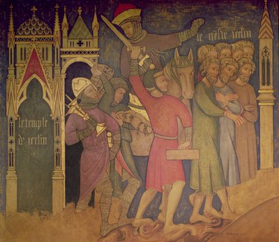 The Captivity of the Jews, reconstruction of a wall painting originally in the Painted Chamber of the Palace of Westminster by Professor Ernest Tristram