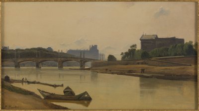 The Concorde Bridge seen from the Conference Quay, circa 1830 by Prosper Barbot