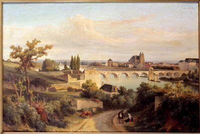 The Bridge of Tours in 1833 by Prosper Barbot
