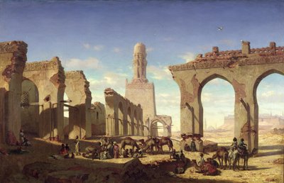 Ruins of the Mosque of the Caliph El Haken, Cairo by Prosper Georges Antoine Marilhat