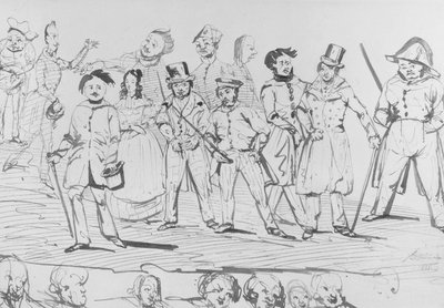 Honore de Balzac along with the characters of 
