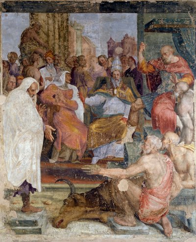 Pope Sylvester and Emperor Constantine