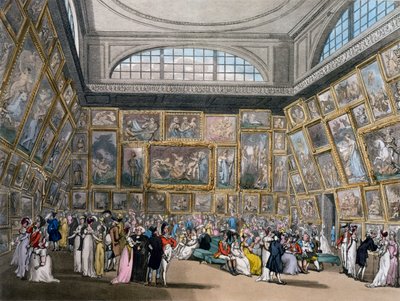 The Exhibition Room at Somerset House, London Ackermann