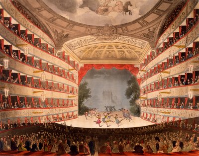 The Opera House, London, from Ackermann