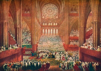 The Coronation of King George IV in Westminster Abbey, London, 1821 by Pugin and Stephanoff