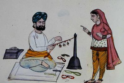 Silk Braid Maker, c.1890 by Punjabi School