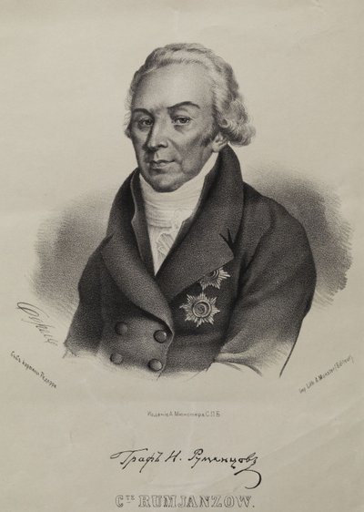 Portrait of Count Nikolay Petrovich Rumyantsev by Pyotr Fyodorovich Borel