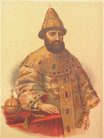Portrait of the Tsar Michail I Fyodorovich of Russia 1596-1645, 1860s by Pyotr Fyodorovich Borel