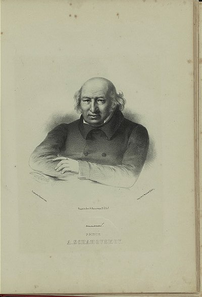 Portrait of the Author Prince Alexander Shakhovskoi 1777-1846 by Pyotr Fyodorovich Borel