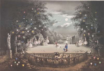 The Ballet Naiad and Fisherman by C. Pugni in the Pink Pavilion, in the Peterhof Park, 1851 by Pyotr Fyodorovich Borel