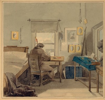 At Work. In the Pavel Nashchokin House, 1824 by Pyotr Fyodorovich Sokolov