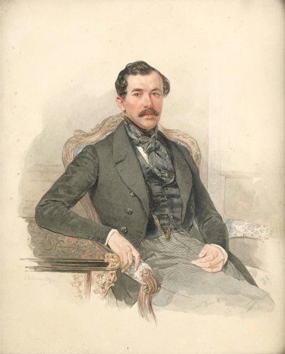 Portrait of Maximilian de Beauharnais, 3rd Duke of Leuchtenberg (1817-1852) by Pyotr Fyodorovich Sokolov