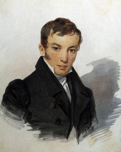 Portrait of the Poet Vasily Zhukovsky by Pyotr Fyodorovich Sokolov