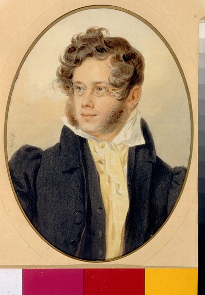 Portrait of the Poet Prince Pyotr A. Vyazemsky by Pyotr Fyodorovich Sokolov