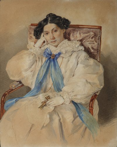 Portrait of Elizabeth Mikhailovna Khitrovo by Pyotr Fyodorovich Sokolov
