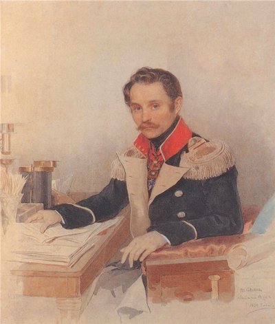 Portrait of Leonty Vasilievich Dubelt, Chief of Staff of the Corps of Gendarmes by Pyotr Fyodorovich Sokolov