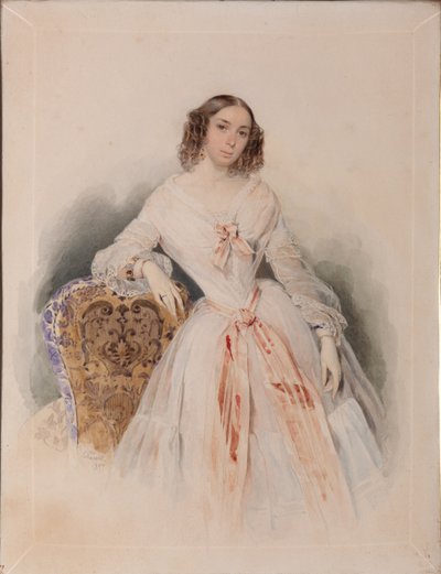 Portrait of Praskovia Nikolaevna Ryumina 1821-1897, 1847 by Pyotr Fyodorovich Sokolov