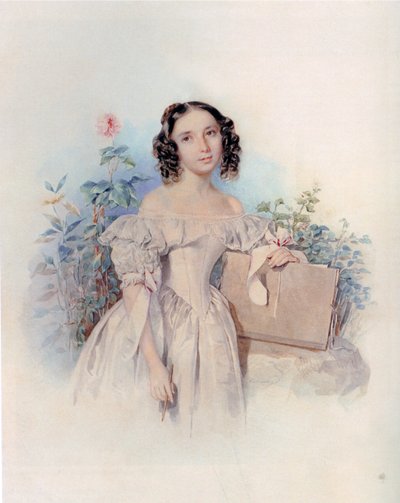 Portrait of Princess Helen Biron von Curland, née Meshcherskaya 1818-1843, 1830s by Pyotr Fyodorovich Sokolov