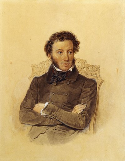 Portrait of the Poet Aleksandr Sergeevich Pushkin by Pyotr Fyodorovich Sokolov