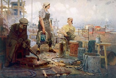 The Red Sormovo Dockyard by Pyotr Ivanovich Kotov