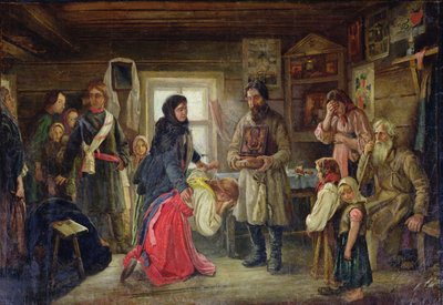 Before the Marriage, c. 1900 by Pyotr Ivanovich Tselebrovski