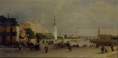 Bolshoy Kamenny Bridge in Moscow by Pjotr ​​​​Petrowitsch Wereschtschagin