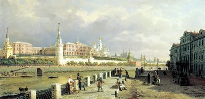View of the Kremlin from the Sophia Embankment in Moscow by Pjotr ​​​​Petrowitsch Wereschtschagin