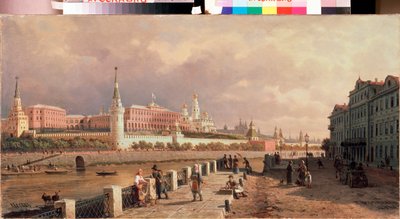 View of the Kremlin from the Sophia Embankment in Moscow by Pjotr ​​​​Petrowitsch Wereschtschagin