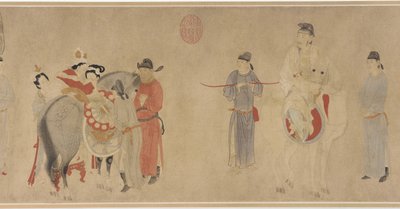 Consort Yang Mounting a Horse, Late Yuan or Early Ming Dynasty by Qian Xuan