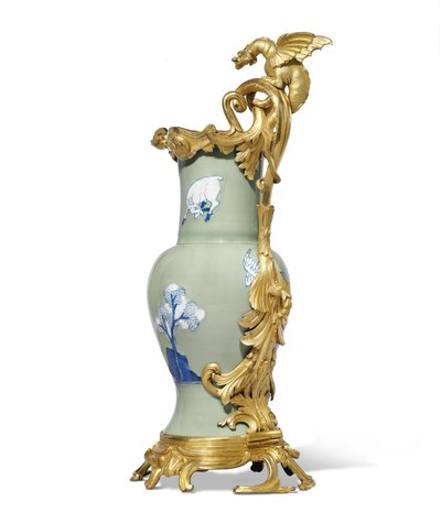 One of a pair of Louis XV ewers by Qing Dynasty   Kangxi Period Chinese School