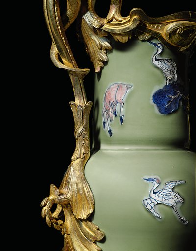 One of a pair of Louis XV ewers by Qing Dynasty   Kangxi Period Chinese School