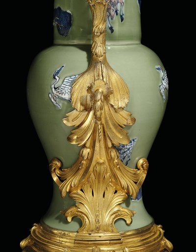 One of a Pair of Louis XV Ewers by Qing Dynasty   Kangxi Period Chinese School