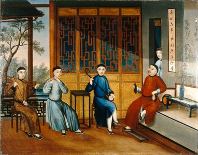 A Trio of Musicians by Qing Dynasty Chinese School
