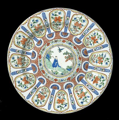 A Large Verte Imari Dish, Kangxi Period by Qing Dynasty Chinese School