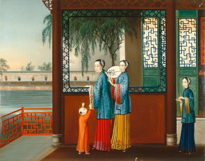 Domestic Interior by Qing Dynasty Chinese School