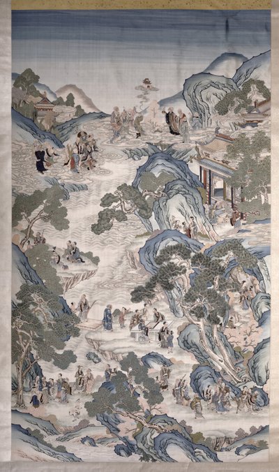 Gatherings of Groups Immortals by Qing Dynasty Chinese School