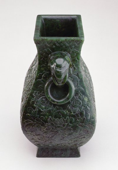 Imperial Vase of Bronze Fang Hu Form, Qianlong Period by Qing Dynasty Chinese School
