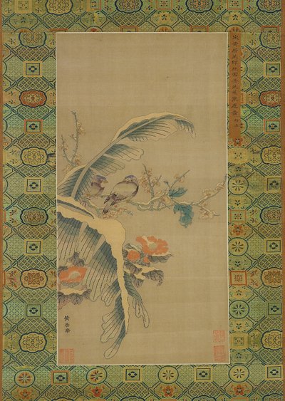 Kesi tapestry of birds and snow-laden trees by Qing Dynasty Chinese School