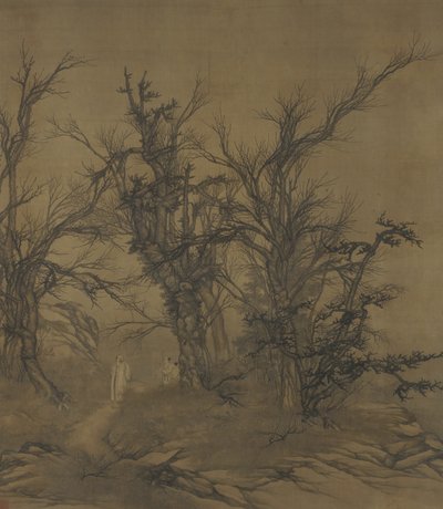 Lofty Scholar in Autumn Woods by Qing Dynasty Chinese School