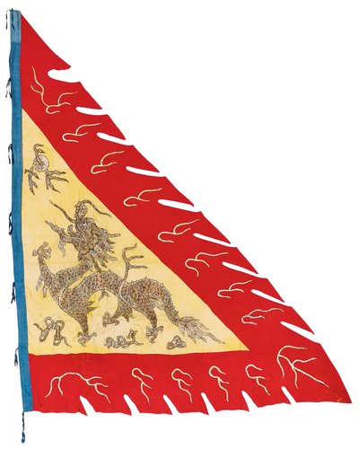 One of a pair of banners by Qing Dynasty Chinese School