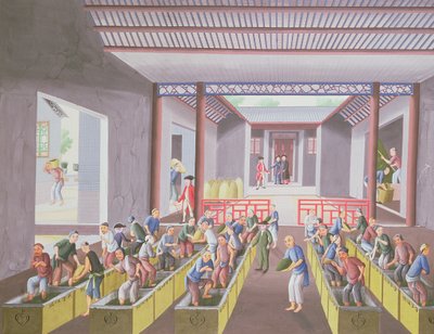 Tea-making, from an album of 23 paintings, c.1790 by Qing Dynasty Chinese School